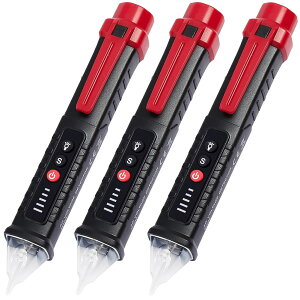 検電器 ペン型 非接触 電圧テスター AC電圧検知 感度調整 LEDライト付き ブザー警告 ホコリ防止 省エネ設計 オートパワーオフ 家庭用 業務用 電気工事 DIY検電器 通電テスター 非接触低電圧テ