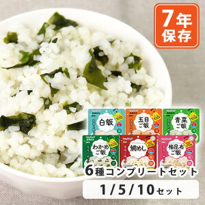 非常食 7年保存 ななこめっつ アルファ米 ご飯 保存食 防災食 マジックライス 備蓄 災害対策 美味しい おすすめ 6種類 1/5/10セット