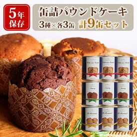 【アウトレット特価】非常食 お菓子 パウンドケーキ 缶詰 3種×各3缶セット ケーキの缶詰 長期保存 5年保存 保存食 おすすめ 備蓄 防災食 子供 ギフト
