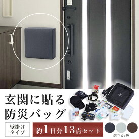 防災セット 1人用 1日分 専用フック付き 玄関 ドアに貼れる 非常持ち出し袋 リュック 女性 オシャレ インテリア おすすめ 避難 災害 防災グッズ