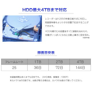 4CHデジタルビデオレコーダーLS-HVR9204 2TB