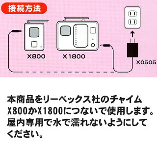 リーベックス X0505 ワイヤレス受信チャイム用ACアダプター