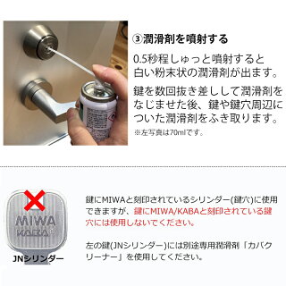 MIWA 錠前専用潤滑剤 スプレー3069(70ml)