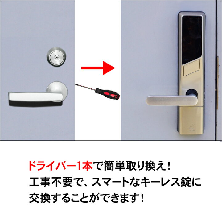 楽天市場】電気錠 電子錠 後付け 玄関 配線不要 美和ロック edロック 