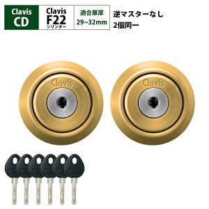 Clavis �N���r�X �����p F22 �V�����_�[ CD CDS �� ������ DIY ���փh�A �}���V���� DT29�`41mm 2���� �V���o�[ �S�[���h �u���b�N