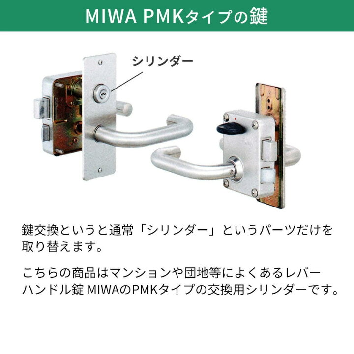 楽天市場】MIWA 美和ロック BHタイプ BHSP PRシリンダー錠 鍵 交換 