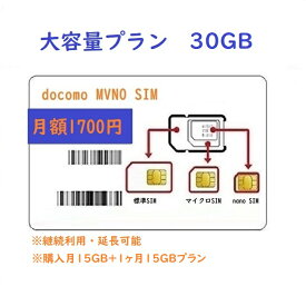 2ヶ月大容量30GBプラン プリペイドSIMカード Docomo回線 日本高速データ通信 Japan Prepaid SIM card LTE対応 利用期限延長可能 テザリング可能 サブ機 当日発送