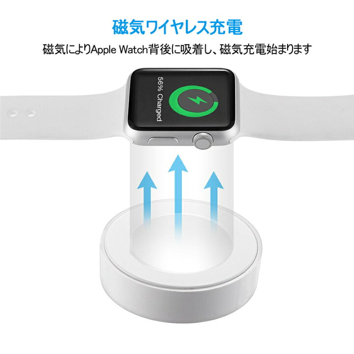 Apple Watch series1/2/3/4/5 アップルウォッチ ワイヤレス充電器 38/40/42/44mm iWatch コンパクト USB充電 マグネット 充電ケーブル 過熱防止 急速充電 磁気ワイヤレス充電 携帯便利 軽量 小型 高品質 ゆうパケット 送料無料 愛度 AppleWatch Wi-Fiモデル&ワイヤレス充電器