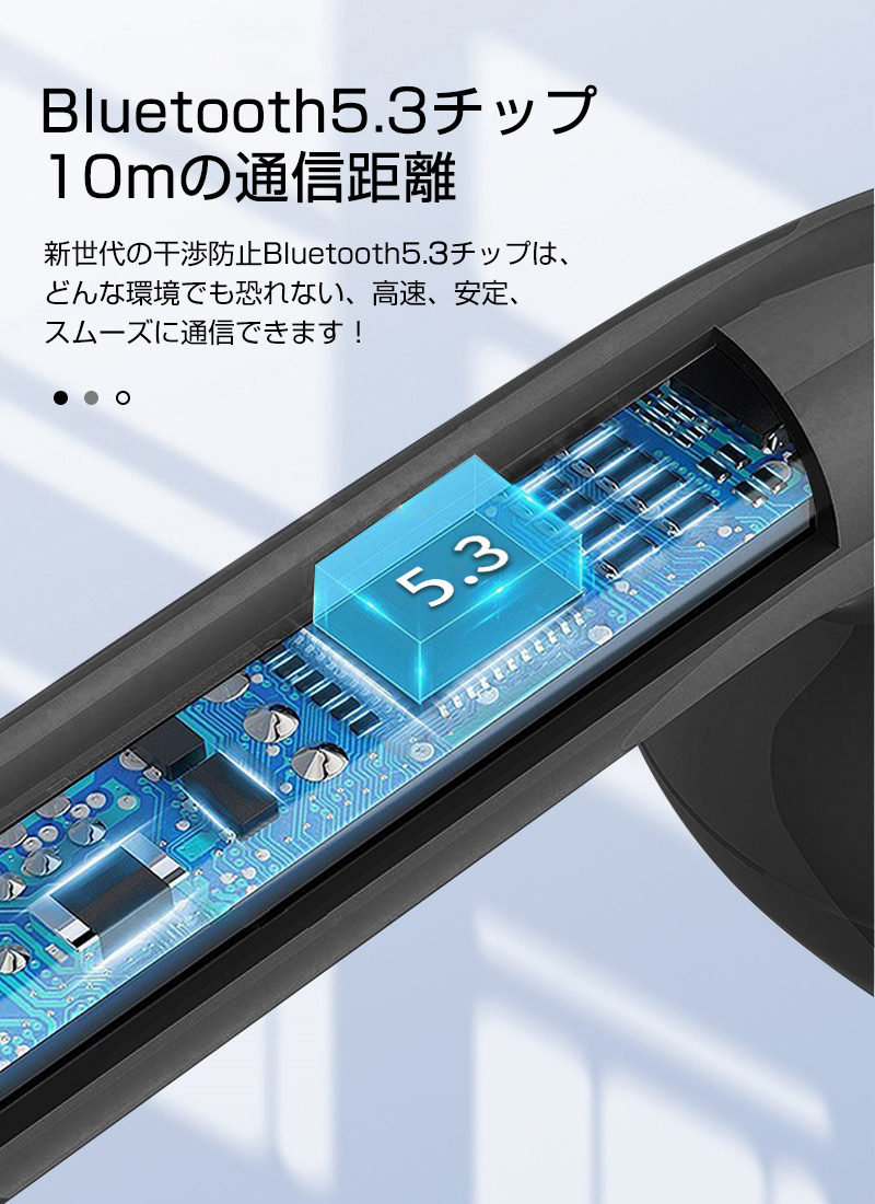 最新　ワイヤレスイヤホン Bluetooth5.3 イヤホン インナーイヤー型
