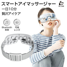 アイマッサージャー 目元振動マッサージ アイマスク 目元ケア 可視レンズ ながらケアにピッタリ 目元エステ 眼精疲労改善 目もとリフレッシュ 20個マッサージヘッド 3Dツボマッサージ バンド調節可能 【PL保険加入済み製品・安心】