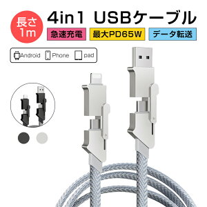 USB[dP[u 4in1 f[^ʐM iPhone17P[u f[^` ϋviC҂ iOS Android @Ή ϋv RpNg pr iPad iPhone16/15 17Air 17Pro 17ProMax [dP[u USB Type-C gѕ