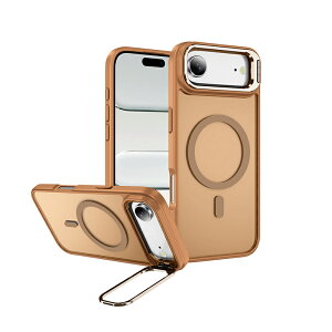 iPhone17 ハイブリッドケース スタンド付き 角度調整可能 iPhone Air/iPhone 17 Pro/iPhone 17 Pro Max マグネット搭載 四隅強化 ソフトフレーム PCボード 軽量 薄型 耐衝撃 摩擦防止 フィット 疎油 防汚 撥