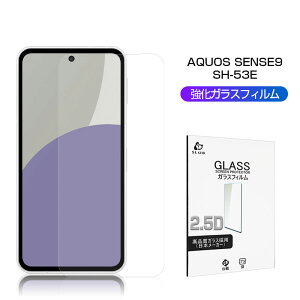 AQUOS sense9 強化ガラス保護フィルム SH-53E docomo SHG14 au A405SH SoftBank SHG14 UQ mobile アクオススマホ保護シート ディスプレイ保護シート 2.5D ラウンドエッジ加工 超薄型 旭硝子 表面硬度10H 指紋防止
