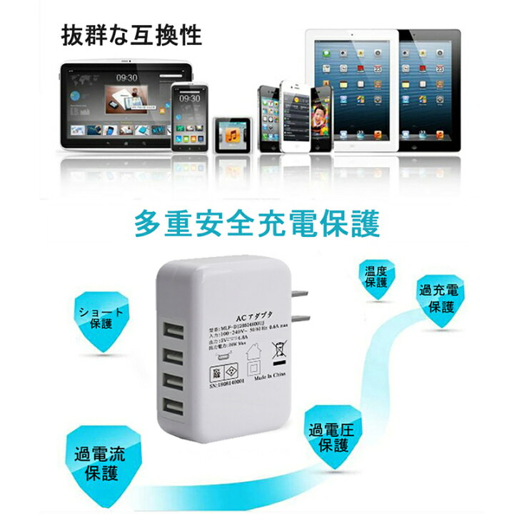 同梱可能 AC-USBアダプタ AC-USB充電器 4ポート 4.8Aの高出力 グリーンハウス GH-ACU4B-WH 7237 【90%OFF!】 同梱可能 AC-USBアダプタ AC-USB充電器 4ポート 4.8Aの高出力 グリーンハウス GH-ACU4B-WH 7237 【90%OFF!】