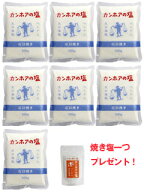 カンホアの塩500g 7個セット焼き塩一つプレゼント！ベトナムのお塩、天日塩、ミネラル豊富な塩