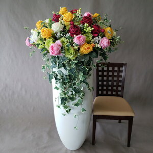 大型アレンジ・赤バラ・    高150×幅80×奥行65