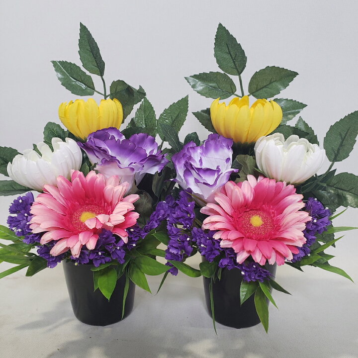 楽天市場】仏花特小c 1対（造花） 光触媒 : 愛フラワー＆グリーン  