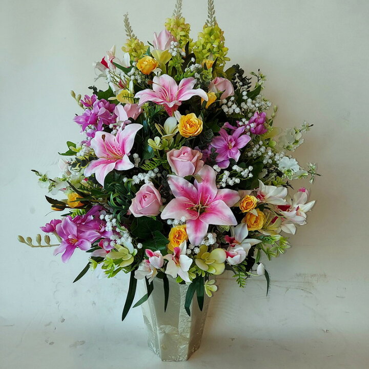 楽天市場】デザイナーズMIXアレンジ・造花・約高80×幅50・光触媒 : 愛  