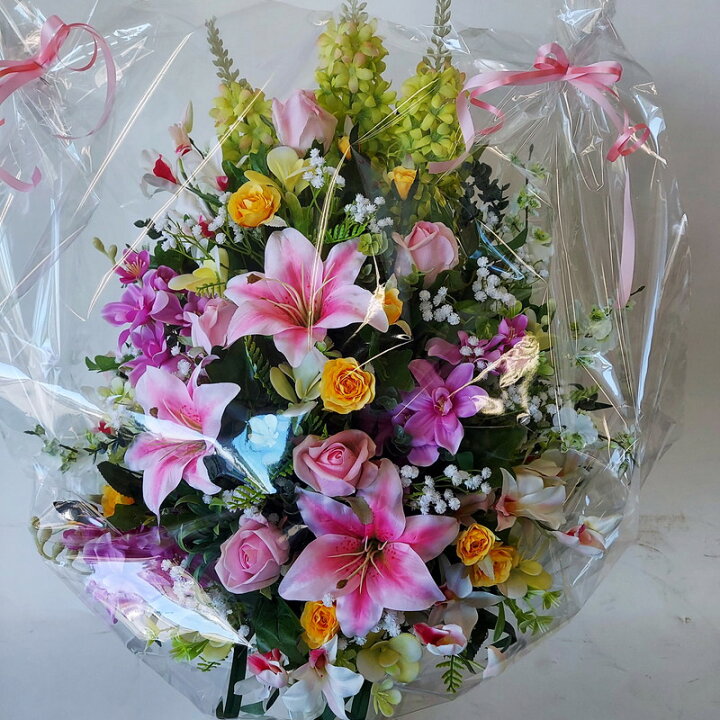 楽天市場】デザイナーズMIXアレンジ・造花・約高80×幅50・光触媒 : 愛  