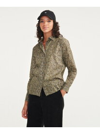【SALE／50%OFF】リバティプリントロングスリーブシャツ AIGLE エーグル トップス シャツ・ブラウス ブラウン ベージュ ホワイト【RBA_E】【送料無料】[Rakuten Fashion]