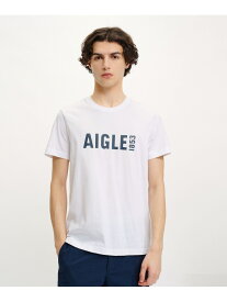 【SALE／50%OFF】吸水速乾 プリントTシャツ RP AIGLE エーグル トップス カットソー・Tシャツ ブラック ネイビー ホワイト【RBA_E】【送料無料】[Rakuten Fashion]