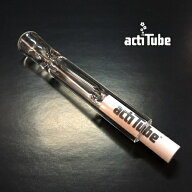 【actiTube/TUNE 対応】ガラスワンヒッター - Clear Glass Pipe One Hitter (約90mm) [活性炭フィルター…