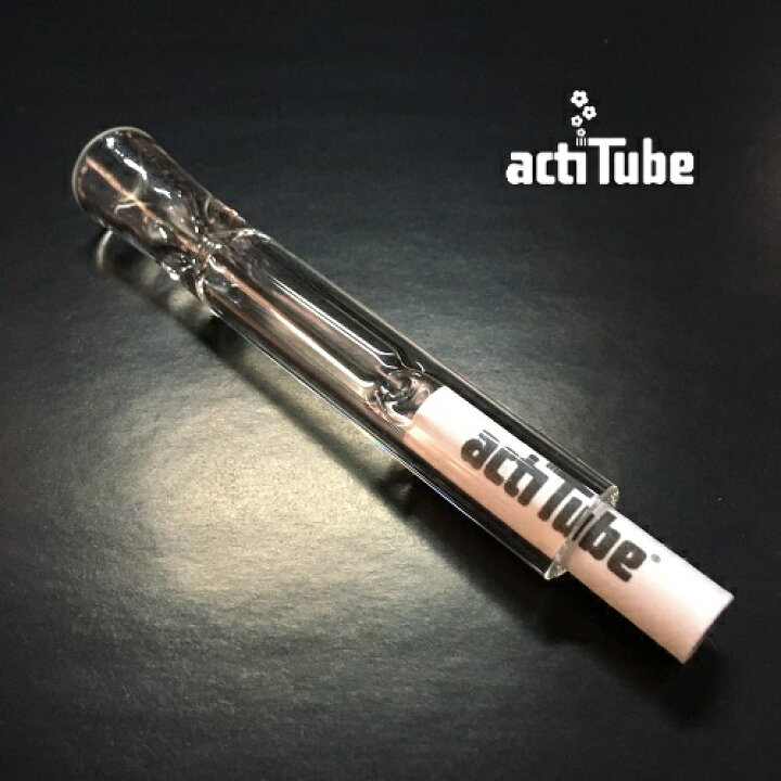 人気 おすすめ メール便可 喫煙具 ワンヒッター ガラスパイプ ロング 7.5cm actiTube Tuneフィルター対応 
