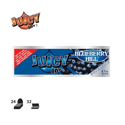 JUICY JAY'S 開店祝い BLUEBERRY HILL ULTRA FINE 1 4 - 味付き タバコ用巻紙 香付き 限定品 ジョイントペーパー フレーバーペーパー ジューシージェイズ 極薄 ブルベリーヒル