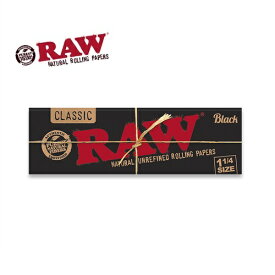 RAW CLASSIC BLACK 1 1/4 - ロウ クラシック ブラック ペーパー （極薄） [タバコ用 巻紙 ジョイントペーパー]