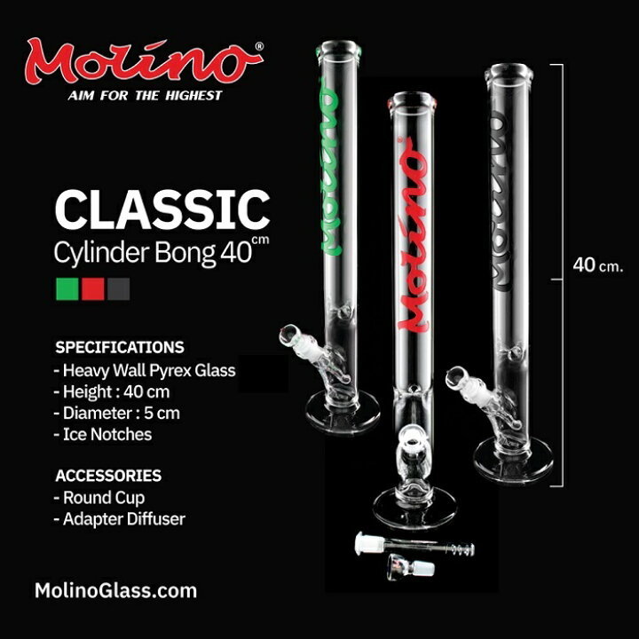 楽天市場】Molino Classic Cylinder Bong Black - モリノ クラシック 