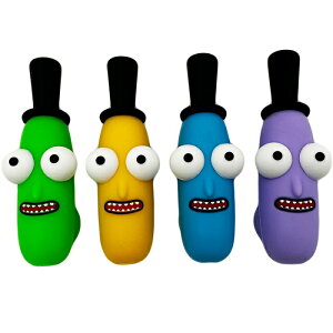 �V���R���� �N���C�W�[�K�C�Y �J�[�g�D�[���p�C�v�i�K���X�{�E���t���j - �A�\�[�g�J���[ [ 100mm ] - Silicone Mr. Crazy Guys Cartoon Pipe Glass Bowl - Assorted Colors [ 100mm ]