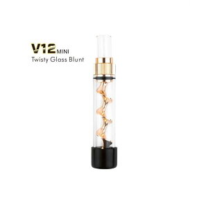 V12 MINI Twisty Glass Blunt - �c�C�X�e�B�[�K���X�u�����g �~�j�i�s���N�S�[���h�j�K���X�p�C�v/�i����/�X���[�L���O�p�C�v