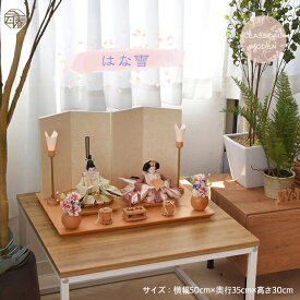 雛人形　モダン きれい　 おしゃれ　ひな祭り　おすすめ　デザイナーズ雛　素敵　お雛さま　初節句　インテリア　親王飾り 間口 50cm 　コンパクト【はな雪】はなゆき　063366　送料無料