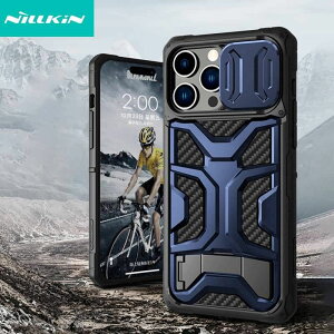 iPhone 14 Pro Max Plus Nillkin�А��L�b�N�X�^���h&�J�����ی�X���C�h�J�o�[���� �ϏՌ��P�[�X �J���������Y�ی�