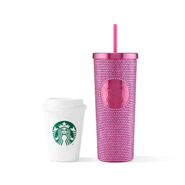 楽天市場】海外限定 Starbucks スターバックス ピンクラインストーン 