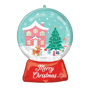 【クリスマス】 ノスタルジックワンダー(スノードーム・クリスマスツリー) 【特大】 空気用バルーン (50cm x 68cm)【大型のバルーンに圧倒されます!写真撮影・おもちゃに・ギフ
