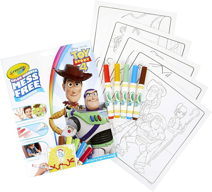 楽天市場 トイストーリー ４ ぬりえ ペン付 かわいい イラスト 海外輸入品 ラッピング不可 Wonder Toy Story Coloring Pages Mess Free Gift For Kids 風船の店ハッピーバルーン