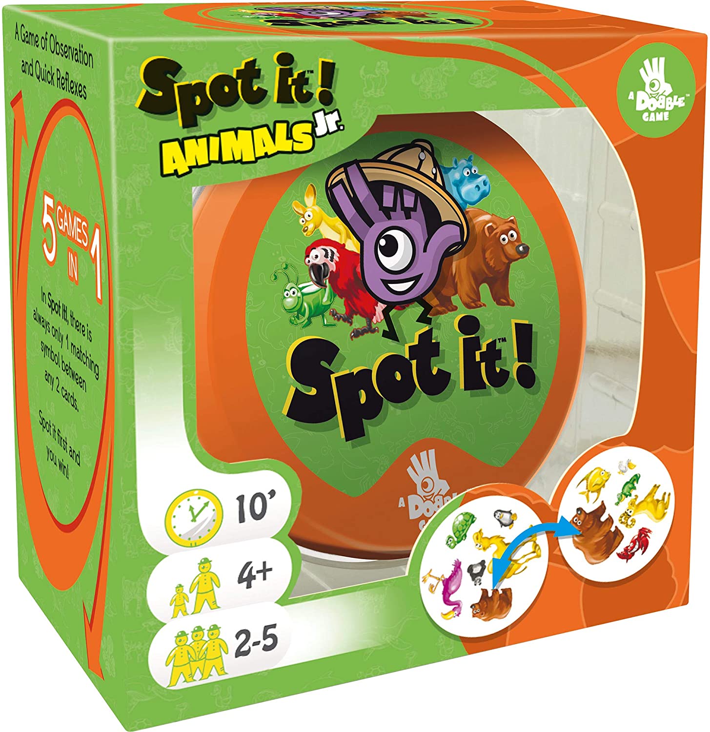 Spot It Jr.! Animals【海外輸入品】【ラッピング不可】【輸送時の箱破れがありますが新品未開封です】