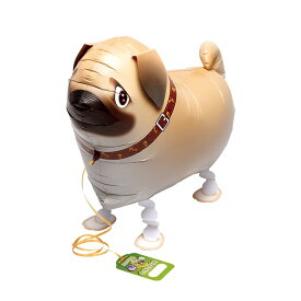 お散歩バルーン（パグ）　風船100枚セット　【イベント、展示会、誕生日会で活躍します！プレゼントにもぴったり！】