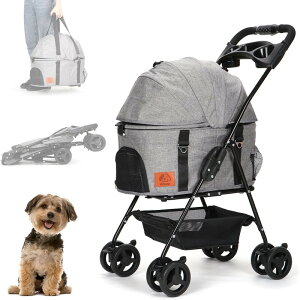 Aikenn������ �y�b�g�J�[�g 4��360°��] �܂肽���� ���p�x�r�[�J�[ �L�����p �y�ʃR���p�N�g ���O���\ �g�ݗ��ĊȒP �y�b�g�p�x�r�[�J�[ ���̃L�����[�J�[�g ���p�J�[�g�u���[�L�t ���