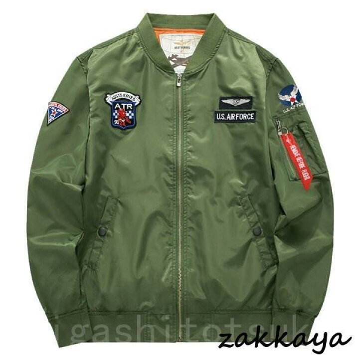 楽天市場】ミリタリージャケット メンズ MA-1ジャケット ワッペン 鷹 