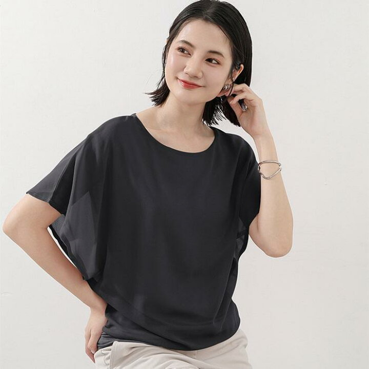 楽天市場】【期間限定10％OFF】ドルマンスリーブ シフォントップス 