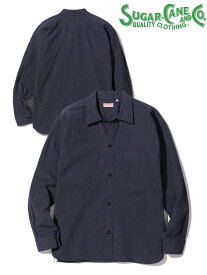 SUGAR CANE(シュガーケーン) 砂糖黍製 5.1oz. INDIGO STRIPE WORK SHIRT Lot.No.SC28937 ■Made in JAPAN■