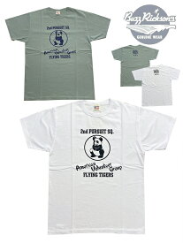 BUZZ　RICKSON'S（バズリクソンズ) S/S T-SHIRT　"2nd PURSUIT SQ. FLYING TIG"　BR78776-101)WHT / 148)SAGE 米国製