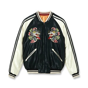 TAILOR TOYO �e�[���[���m�@�X�[�x�j�A�W���P�b�g/�X�J�W���� Late Early 1950s Style �gWHITE DRAGON�h × �gEAGLE�h TT15682-119)BLACK [2025SS]