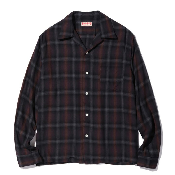 楽天市場】SUGAR CANE シュガーケーン レーヨンオンブレチェック開襟  