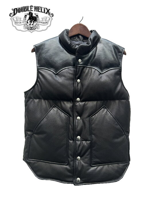 楽天市場】DOUBLE HELIX（ダブルヘリクス）LEATHER DOWN VEST 