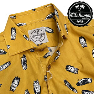 MITCHUMM INDUSTRIES�i�~�b�`���� �C���_�X�g���[�Y�jVINTAGE-OWL PATTERNS ON SHIRT Made in Italy