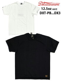 DELUXE WARE（デラックスウェア) 12.5oz 吊天竺 半袖TシャツDXT-PB DX3 / Col. WHITE / BLACK /Made.In.Japan [2024SS NEW]