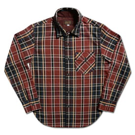 DELUXE WARE（デラックスウエア）ミディアムウエイト・CHECK NEL SHIRT HV-49 / W.VINTAGE / COl.W.RED / 日本製